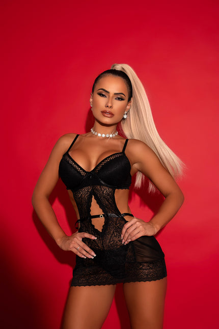 Nuisette Passion en dentelle et tulle